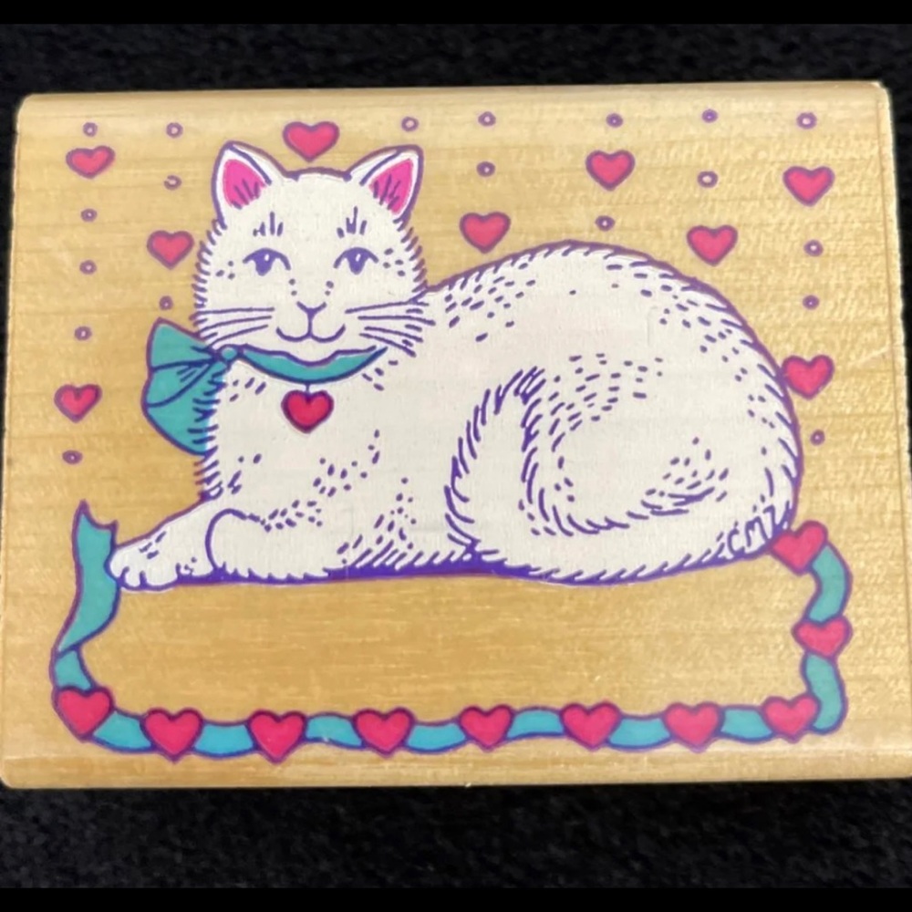 Rubber Stamps (Hearts, Balloons & Kitty) - Picture 4 of 7